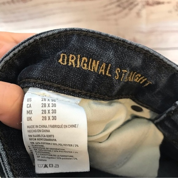 American Eagle jeans  360 extreme flex dark wash size 28 straight leg jeans - Picture 5 of 6